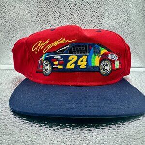 Jeff Gordon Nascar DuPont Ball Cap #24 Embroidered Red & Blue Snap Back *NEW*